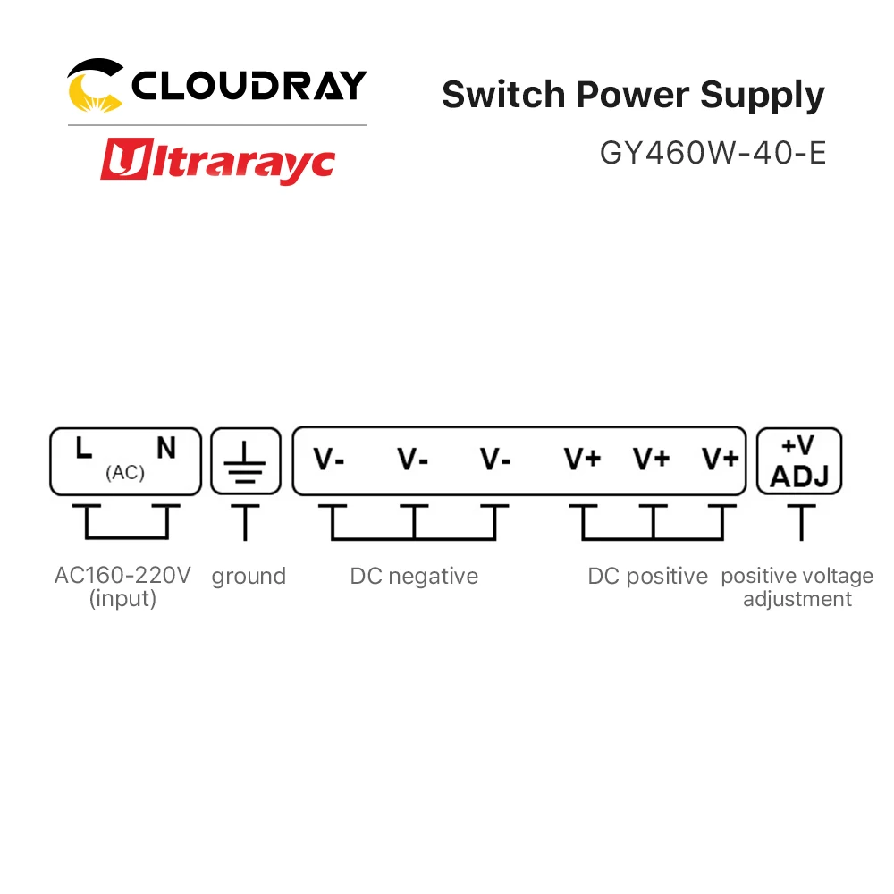 Ultrarayc 스위치 전원 공급 장치, 57 스텝퍼 모터 드라이버, CNC 레이저 조각 절단기, 220V, 400W, 40V, 11A, 460W