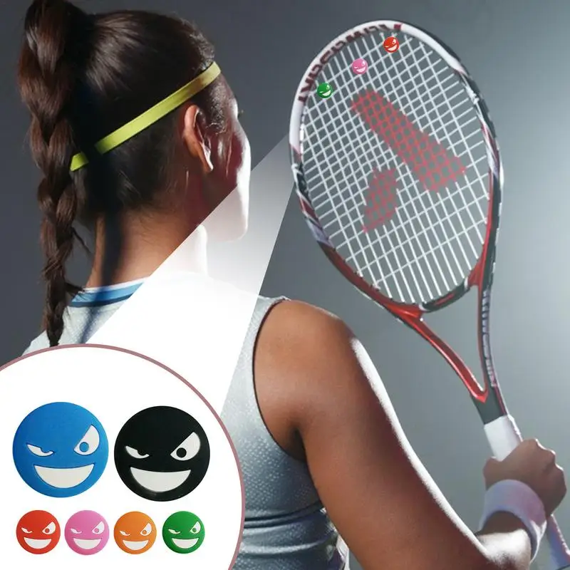 Tennis Shock Absorber 6pcs Silicone Protective Tennis Dampener Tennis Racket Shock Absorbers Decorative Tennis Accessories