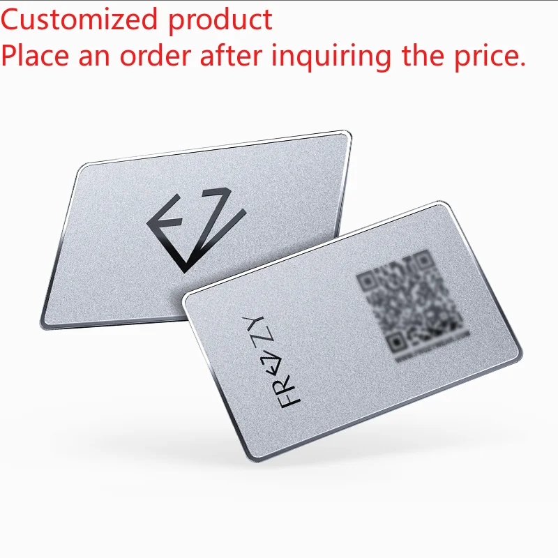 Customized product Cheap Custom Shape or Size Stainless Steel Metal Business Cards Printing With Your Own Design Various Colors