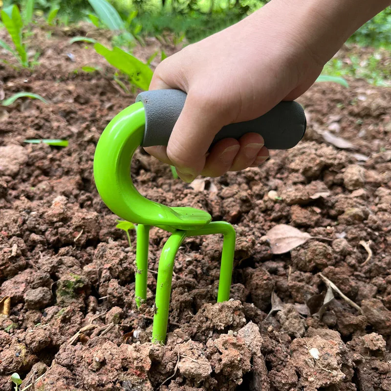 Garden Claw Loosening Soil Steel Fork Digging Sweet Potato Scallion Fork Radish Agricultural Manure Fork Manganese Steel Fork