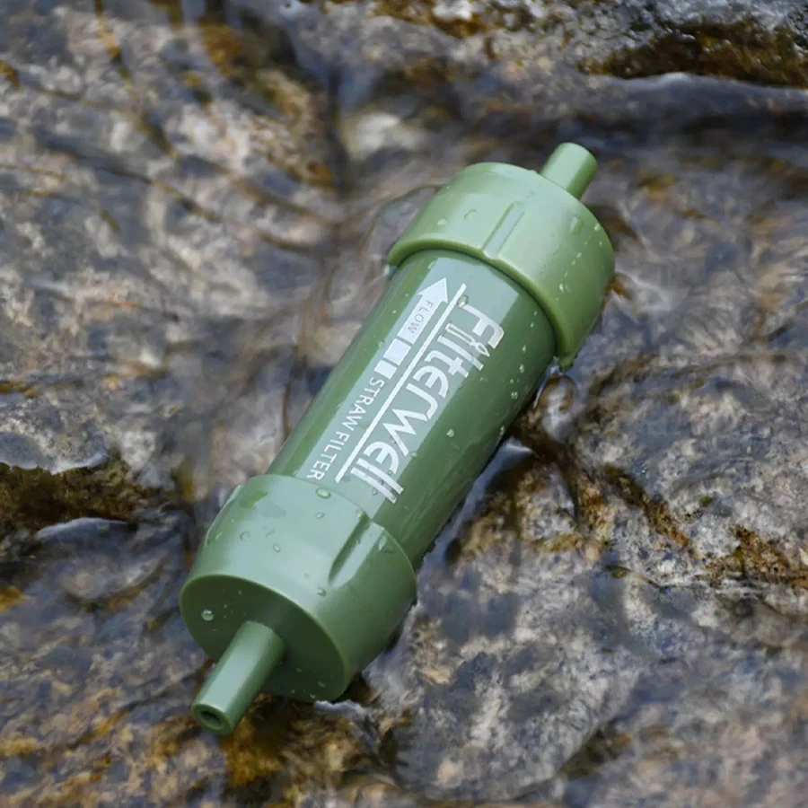 

1pcs Straw Water Filter,Camping Purification Portable Hiking Water Purifier for Survival or Emergency Supplies