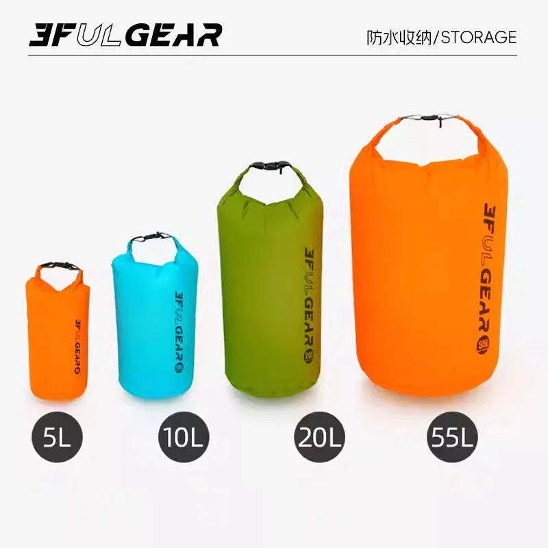 3F UL GEAR Ultralight Waterproof Dry Bag For Rafting Floating Drifting Outdoor Camping Boating Hiking Storage Bag 5/10/20/55L