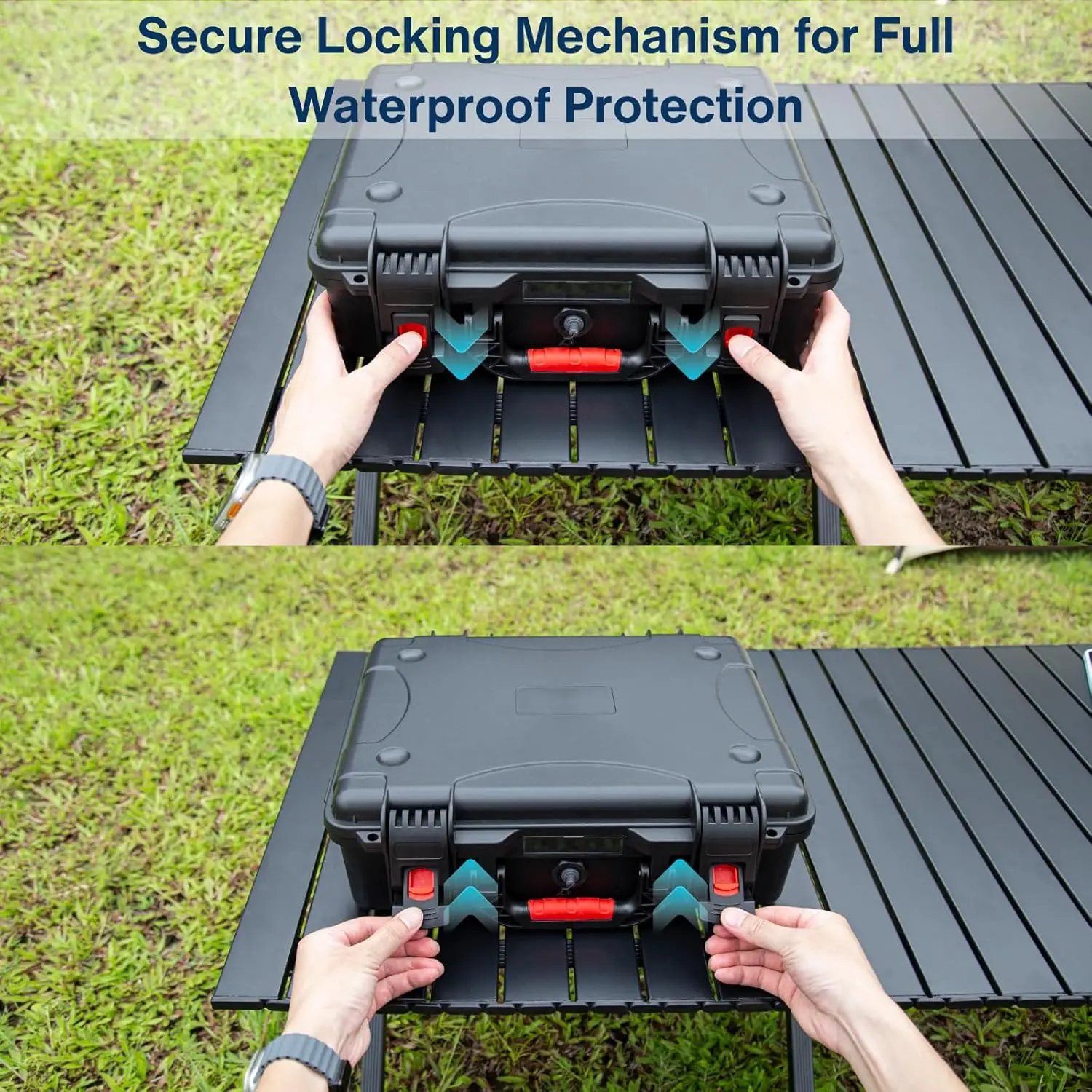 حافظة صغيرة مقاومة للماء من Starlink مع منفذ شحن، هيكل صلب مبطن بالرغوة، مزلاج آمن، محمول للسفر #6