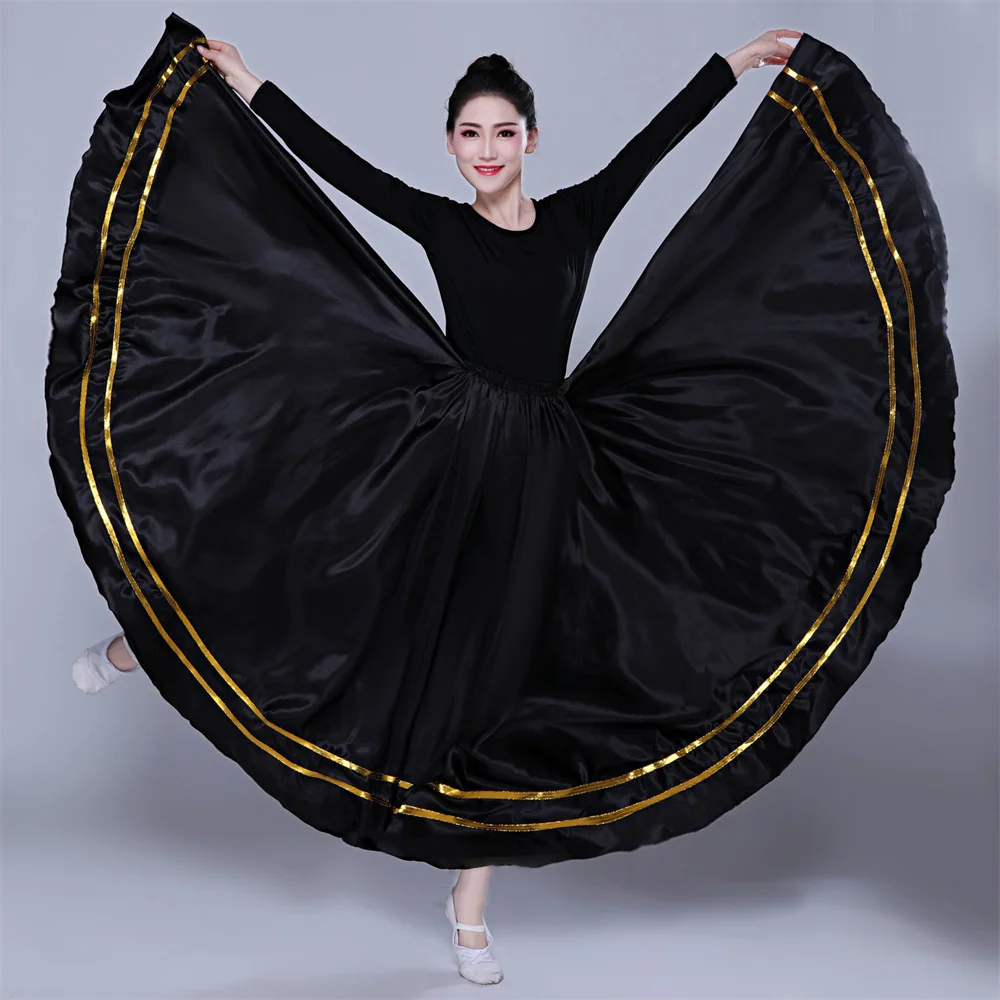 New Spanish Folklorico Dance Long Skirt 360-720 degrees Modern Dance Grand Dress Ladies' Phnom Penh Decorative Dance Skirt