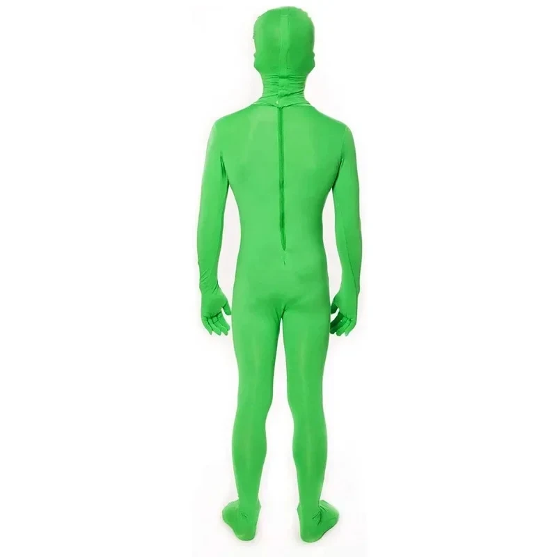 Full Body Photography Chromakey Green Suit Unisex Adult Green Bodysuit Stretch Costume for Photo Video Special Effect Cosplay