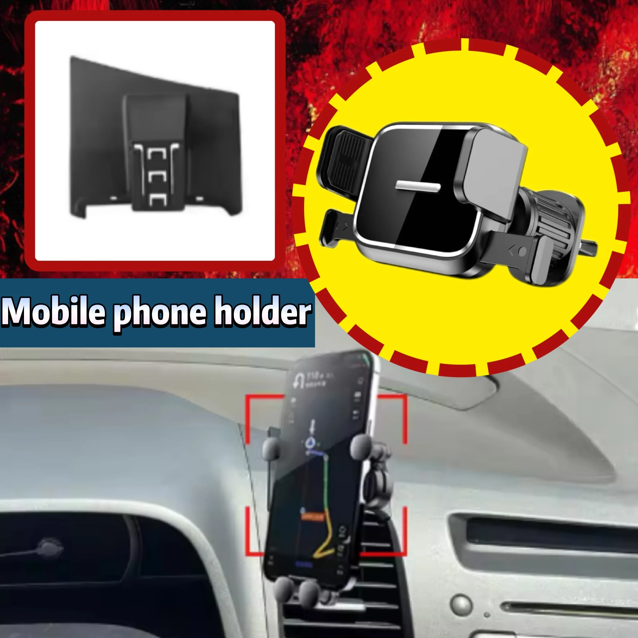 

Car Phone Holder For Honda Civic 8th gen 2006-2009 Phone Holder Car Mobile Bracket Base Accessories Telephone Holder Car
