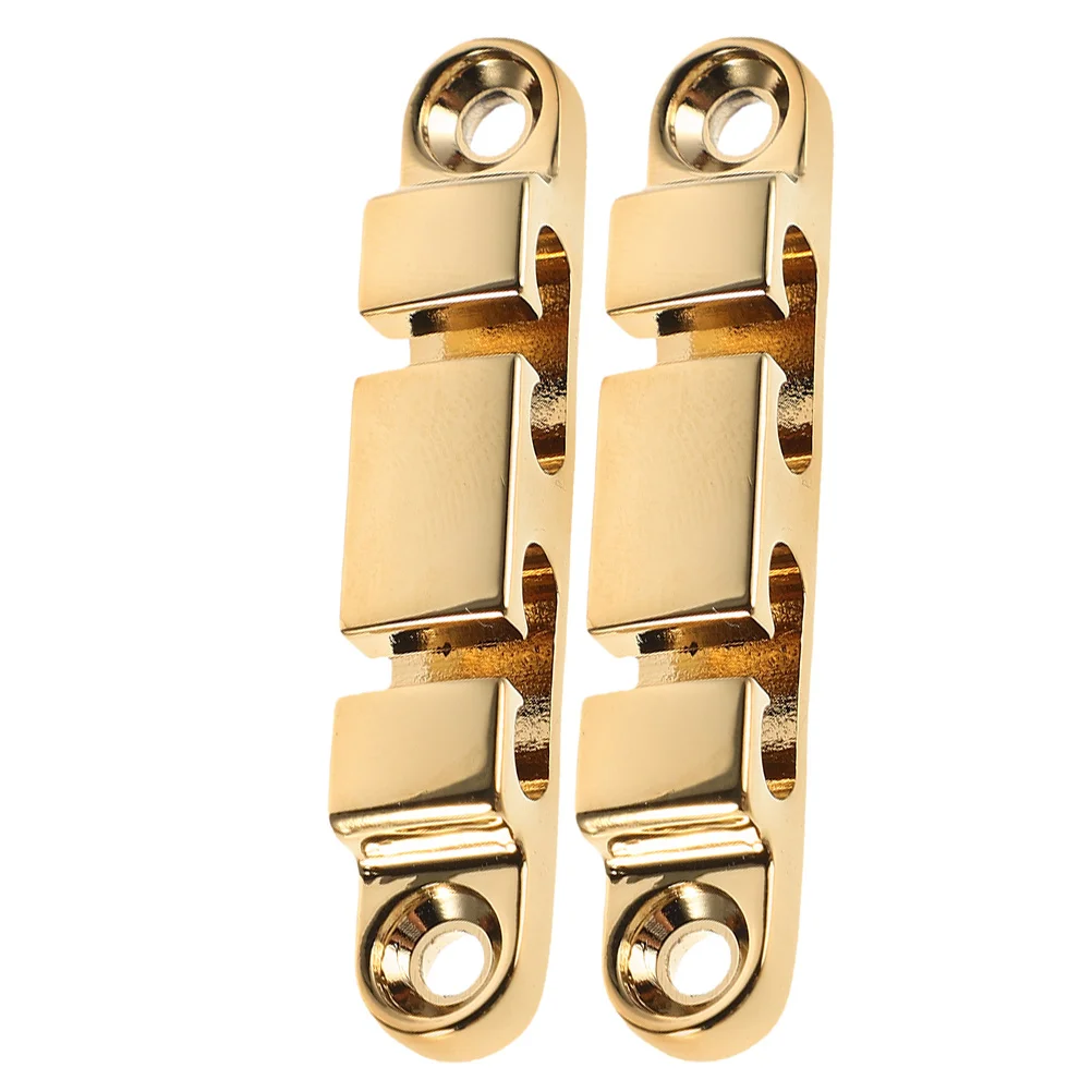 

2pcs 6-String Electric Bass String Retainer Groove Guide Tree Headstock Tensioner Holder Gold Finish For Bass Guitar Replacement