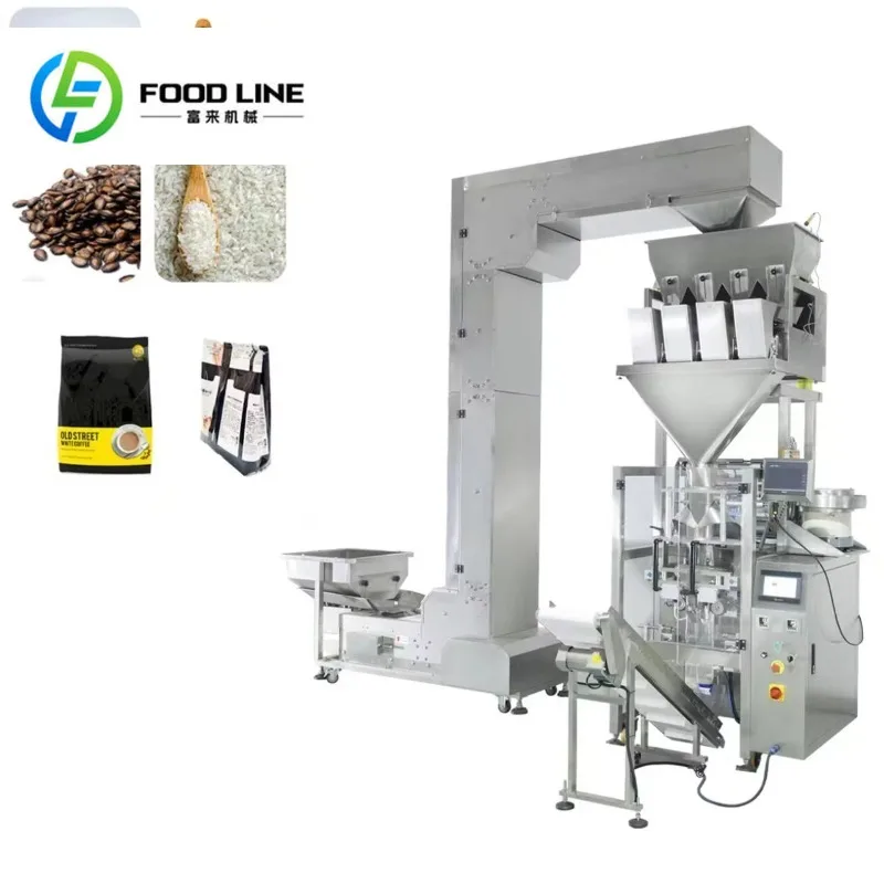Automatic Multi-function Multi-Head Weighing Organic Millet Wheat Brown Rice Grains Vertical Filling Sealing Packaging Machines