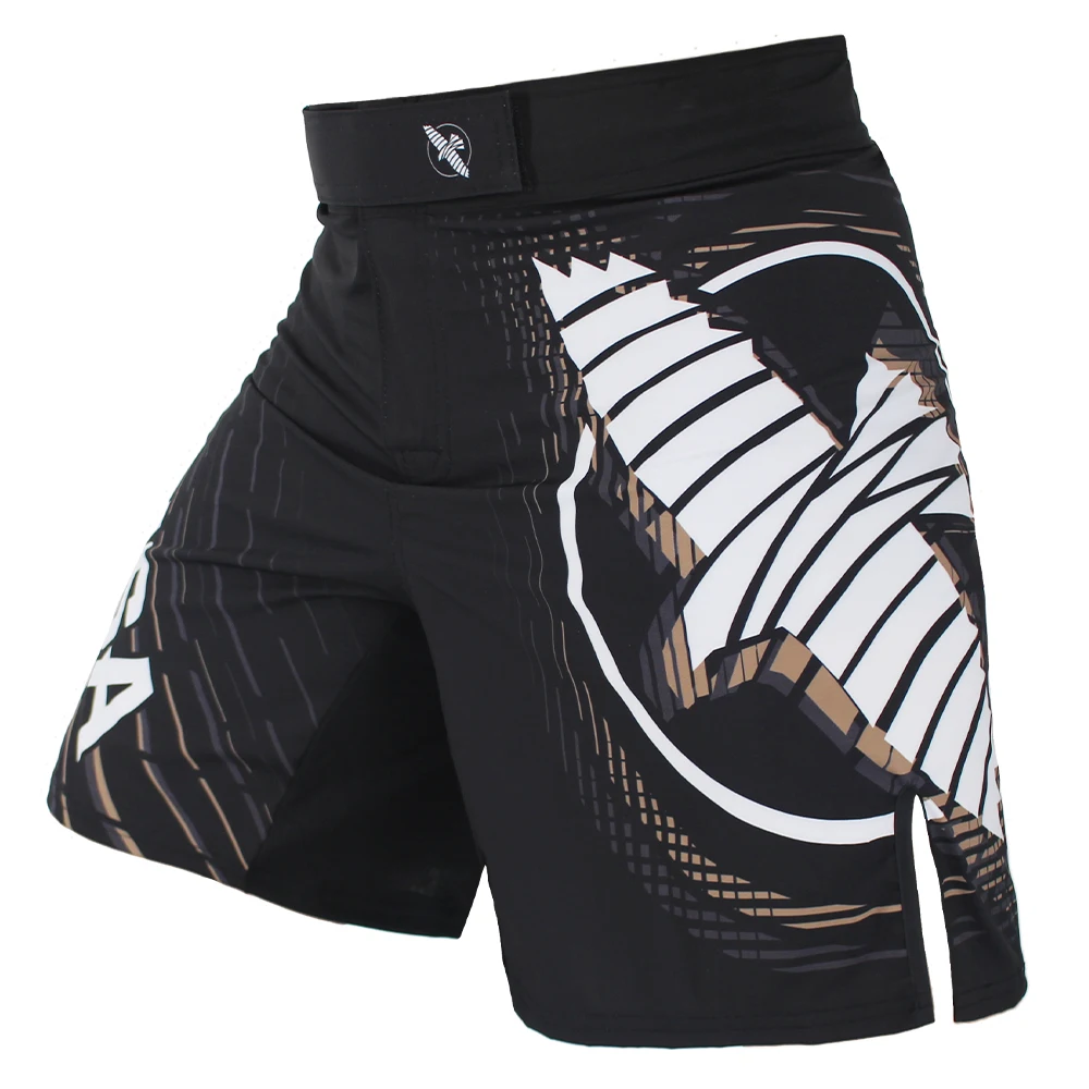 MMA Black Dragon Eagle Subtitles Sports Breathable Training Pants Muay Thai Kickboxing Shorts for Boxing