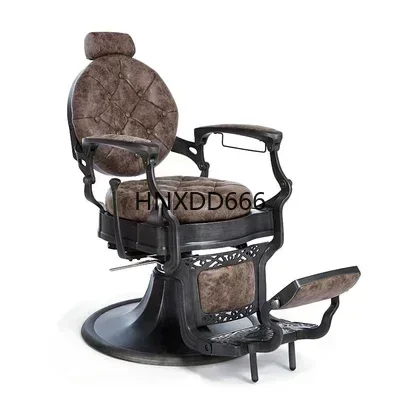 

Men's Oil Head Barber Chair for Hair Barber Shop High-End Reclining Lifting Shaving Chair