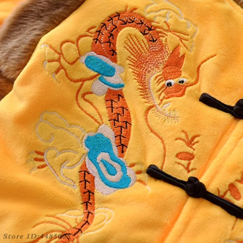 Veste de dragon traditionnelle imbibée de Tang pour garçons, nouvel an chinois, boutons vintage, olympiques Tang, chemise et pantalon Kungfu pour enfants, tenues Hanfu