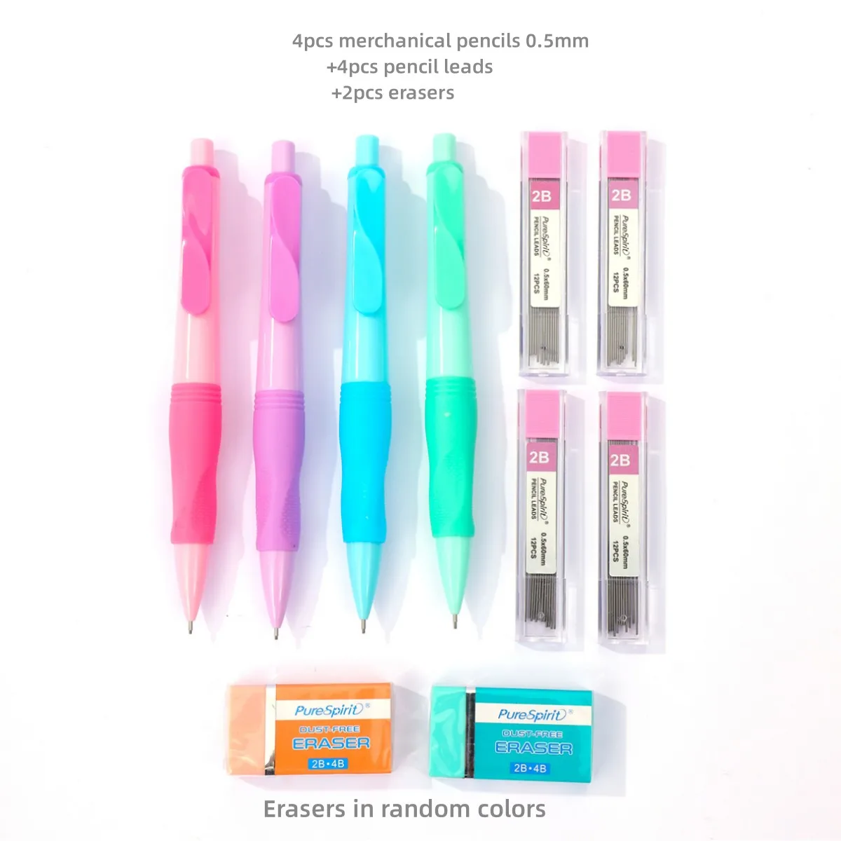 10 stks Mechanische Potloden Set 2B Potlood 0.5/0.7/2.0mm Automatische Potlood voor Tekening Schrijven Schetsen Kawaii Schoolbenodigdheden