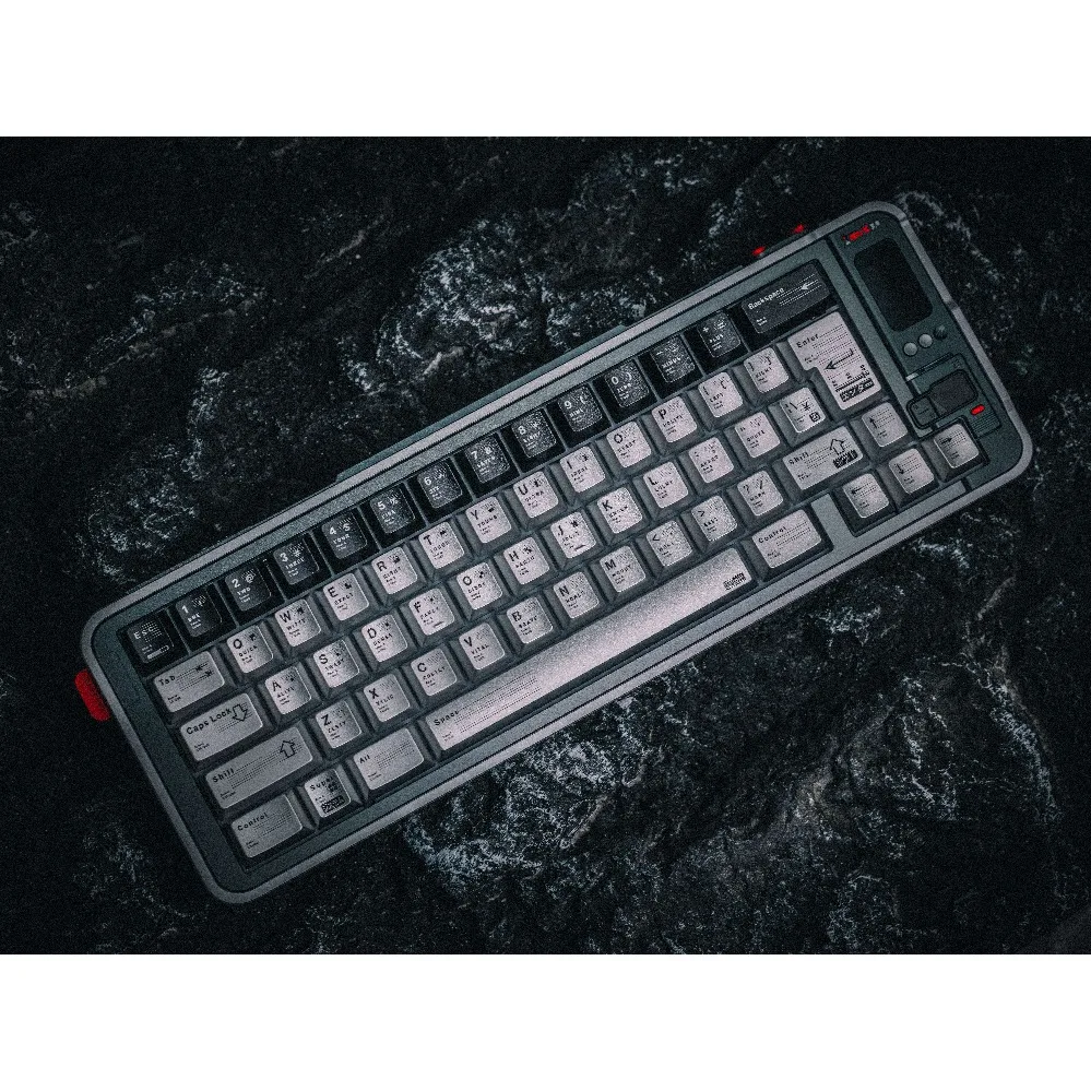 For Custom Aluminum Mechanical Keyboard Milk White & Black PBT Keycap RGB Hot Swappable Keyboard (002)