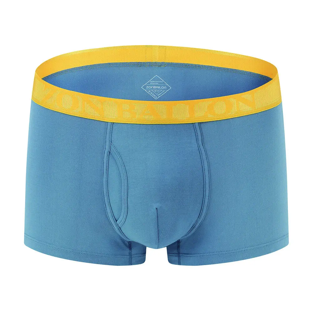 ZONBAILON Mens Bamboo Shorts Boxers Underwear Tagless Breath Trunks Men Boxerbriefs