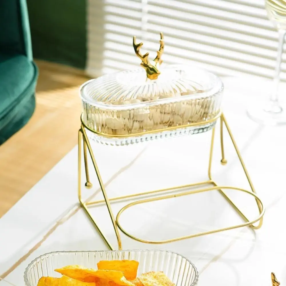 

Kitchen Supplies Exquisite Snack Storage Box with Lid with Holder Fruit Tray Transparent Storage Can Candy