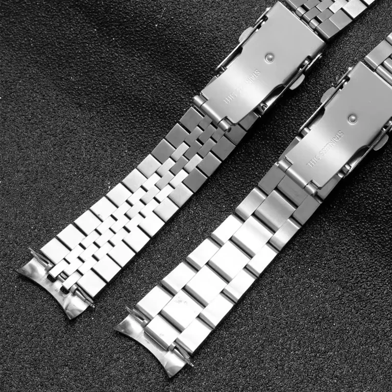 Stainless Steel Strap for Casio Duro MDV-107-1A MDV-106 Marlin Replacement Men Diving Metal Curved End Watch Bracelet Band 22mm