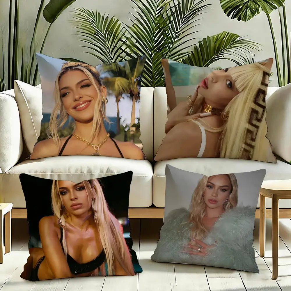 Singer Bad G-Gyal Cushion Cover Silky Short Plush Invisible Zipper Dustproof Sofa Pillow Case for Home Decor