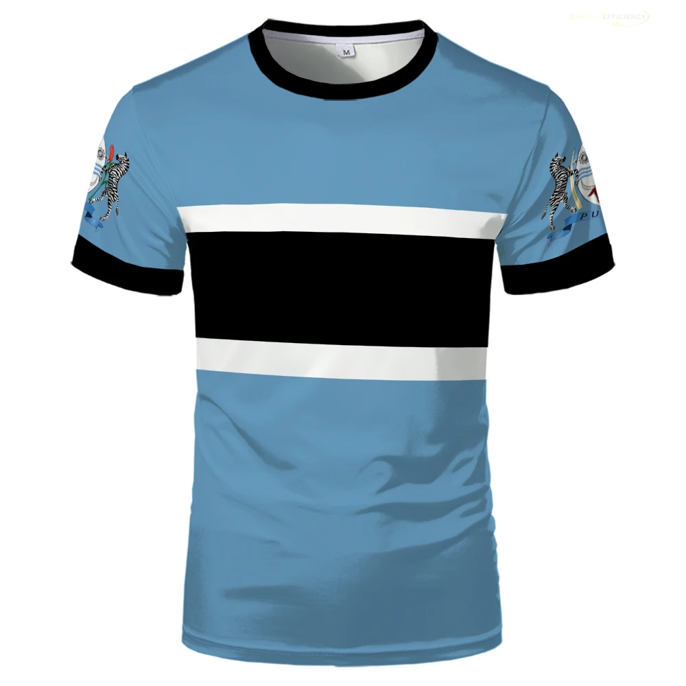 

2024 Botswana Flag Graphic Men's T Shirt Outdoor Casual Loose High Quality T-Shirts Summer Quick-drying Trend Sports Tops