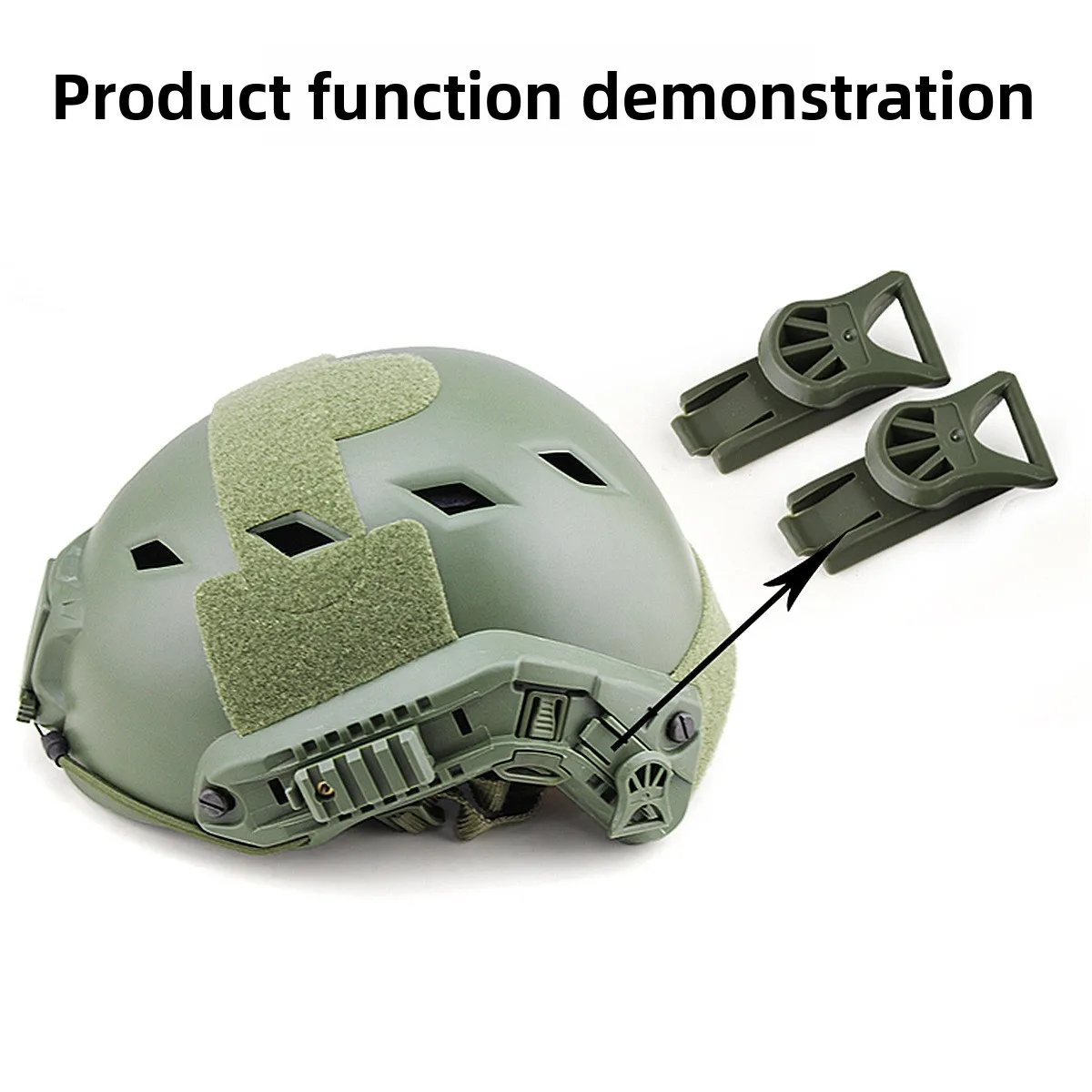2pcs Tactical Goggle Swivel Clips Rail Goggles Buckle Adapter FAST MICH Helmet ARC Side Rail Buckle Mount Helmet Accessories