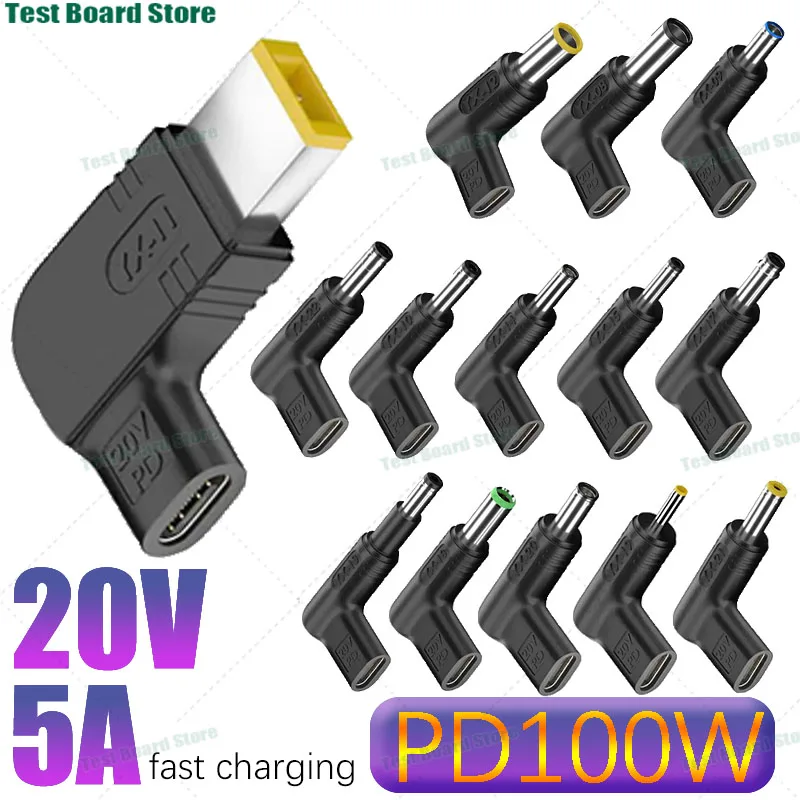 

1Pce PD100W USB C female to DC power adapter converter 20V for laptops Dell HP Lenovo Asus Acer Toshiba Samsung