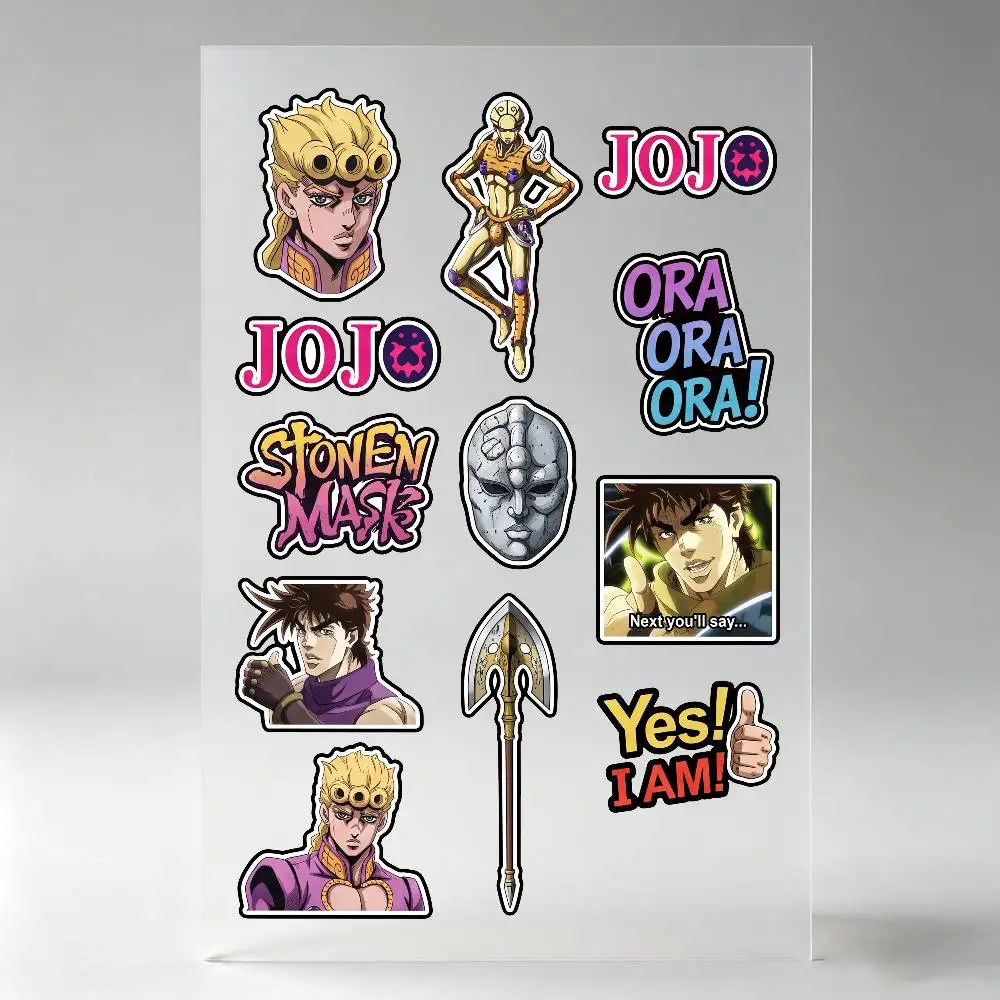 Hot Anime J-JoJo Bizarre Adventure Stickers Auto Body Bumper Windows Motorcycle Laptop Walls Vinyl Decal Car Tuning Accessories