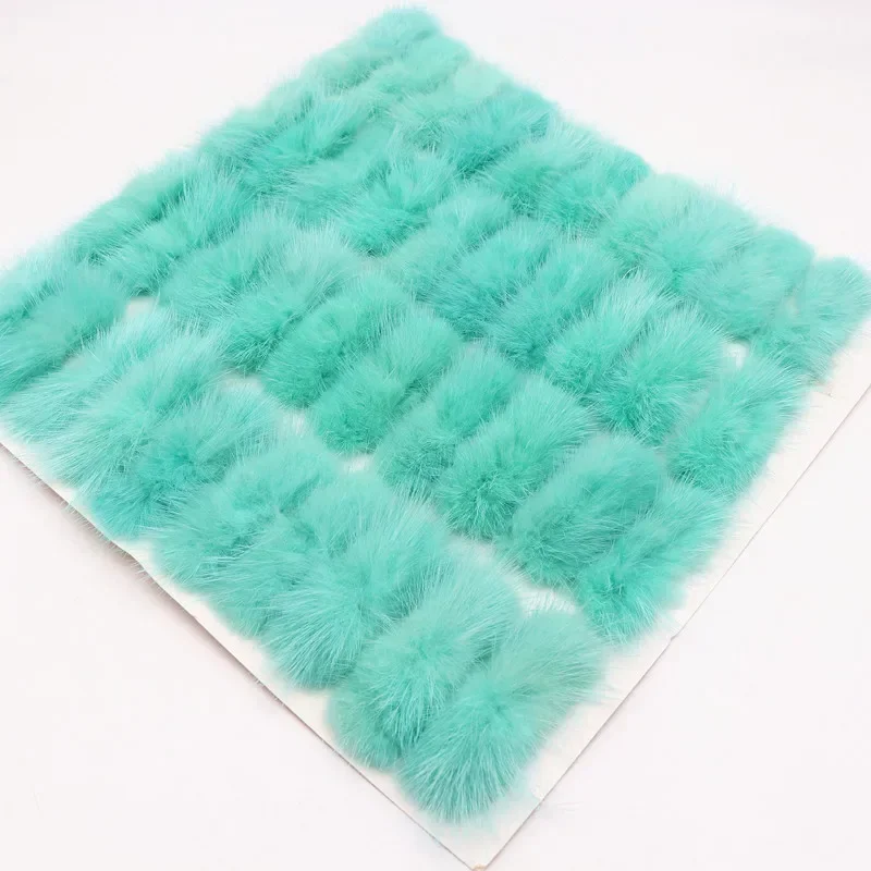 Wholesale Natural Mink Fur Pompones 3x7cm Fur Bowknot Soft Pompoms Ball DIY Pom Pom Handmade Headdress Clothing Hats Supplies