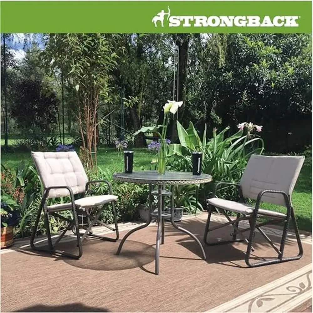 كرسي محمول قابل للطي للاستخدام الخارجي مع تصميم فوز على جائزة دعم قطني وأثاث فناء خفيف الوزن وشرفة للتخييم والحديقة #2