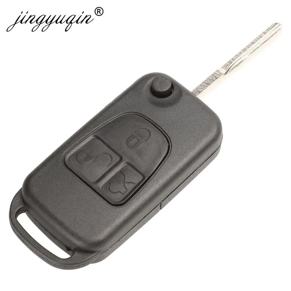 jingyuqin Flip Folding Remote Key shell 1/2/3/4 Button for Mercedes Benz SLK E113 A C E S W168 W124 W202 W203 Auto Car Key Case