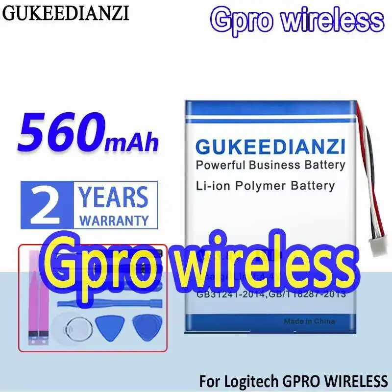

Wireless Mouse Battery High Performance For Logitech Gpro Batteries 3-Wire 560Mah