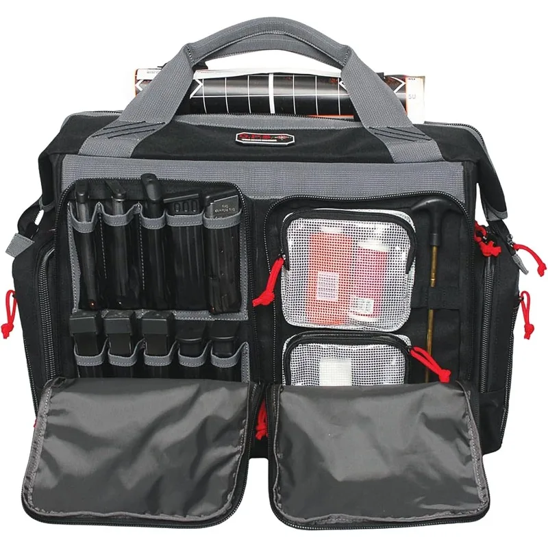 

G. Outdoor Products G.P.S. Rolling Range Bag with Telescoping Handle & ATV Wheels | Secure Handguns & Ammo Storage with Lockable