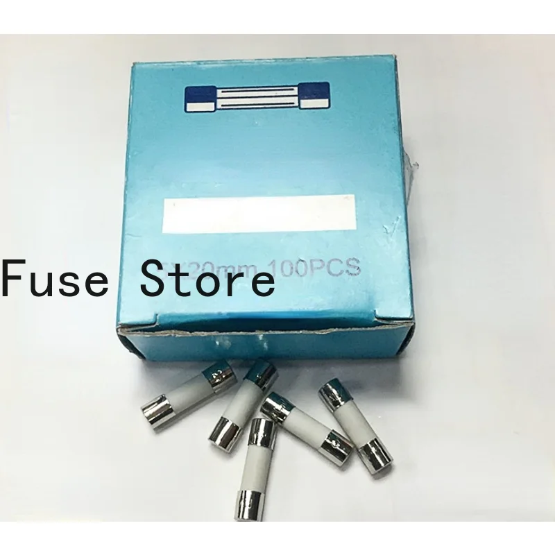 10PCS Ceramic Strip Wire 5*20MM F1A  Cap Lead Fuse  Tube