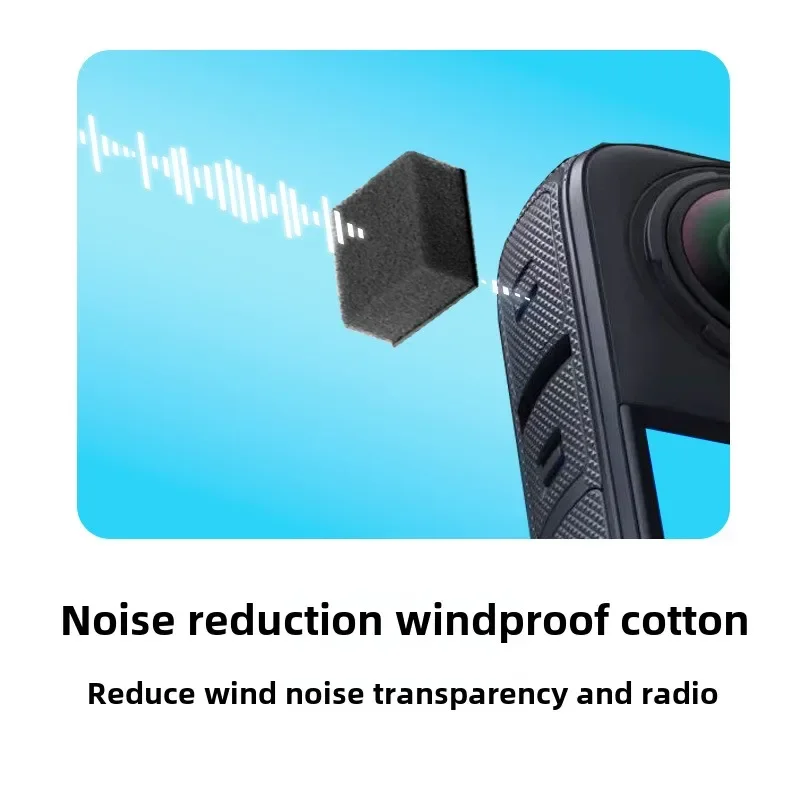 Hepail shadow stone insta360x4 noise reduction windproof cotton, reduce wind noise transparent radio 360X4 camera accessories