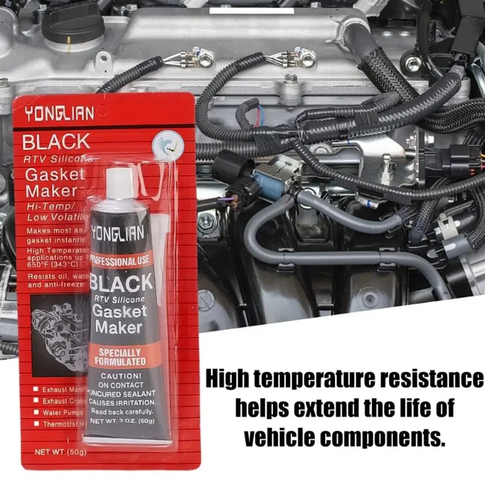 Car Black Sealant Silicone Rubber Waterproof High Temperature Resistant Automotive Gasket Sealant for Car Motorcycle Engine Seal