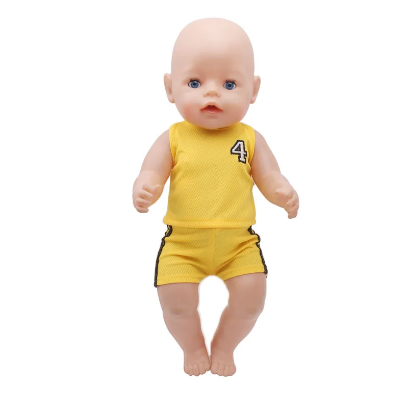 American Ours e Geração Baby Reborn Dolls, Basketball Jersey, American Doll Clothes, Acessórios, T-Shirt Esportiva, 43 cm, 18 Polegada