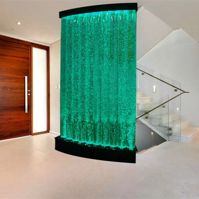 Decorazione moderna del salone della parete della bolla d'acqua acrilica della fontana danzante principale che cambia colore