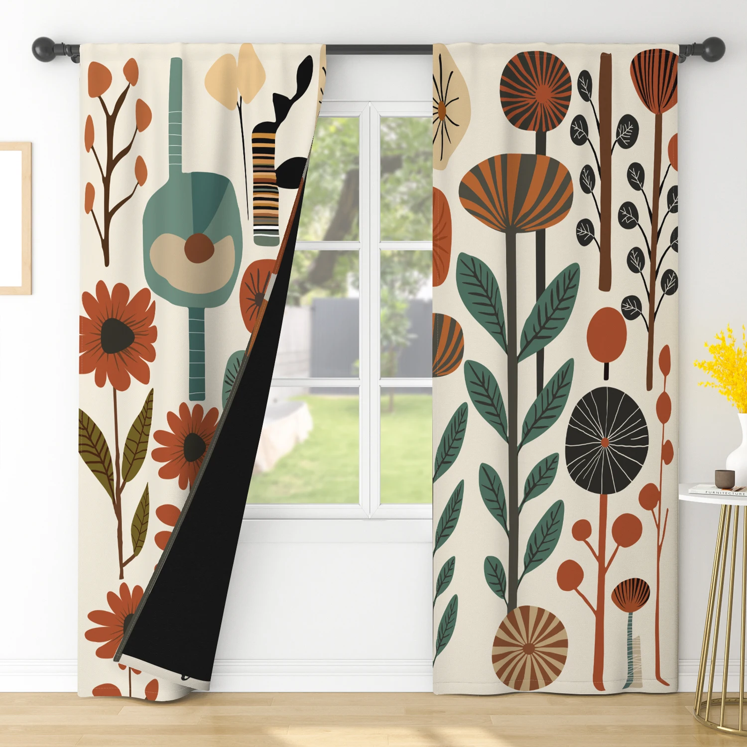 2 قطعة الستائر الأوروبية الحديثة الهندسية الحديثة الحد الأدنى الستائر لغرفة النوم وغرفة المعيشة ضوء تصفية نافذة الستائر ديسمبر #2