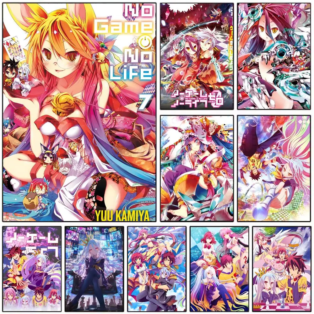 Colorful Strategic Anime N-No Game No Life Poster Wall Art Print Decorative Mural Home Decor Gift Unframed