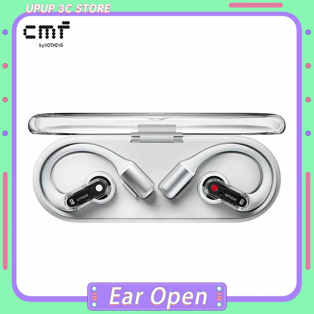 NOTHING Ear Open Wireless Earphones Slim and See Through Bluetooth Headphones Low Lag Mode Ultra-compact Music Earbuds Custom