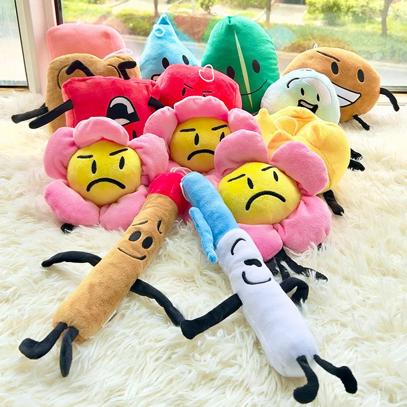 New Battle For Dream Island Cute Plush Toy Caroon Doll Soft Stuffed Pen Fries Bottle Stapler Cloud Ruby Children Gift