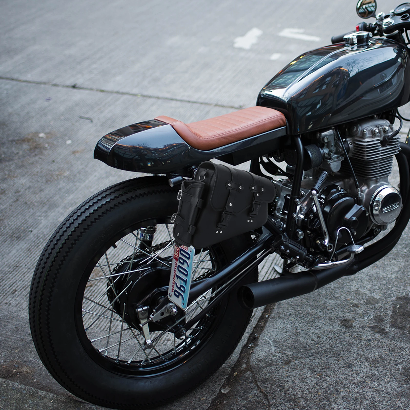 

1pc Motorcycle Side Pu Durable Storage Quick Buckle For Keys Black Compatible With Bike Mountain Road Motorcycle