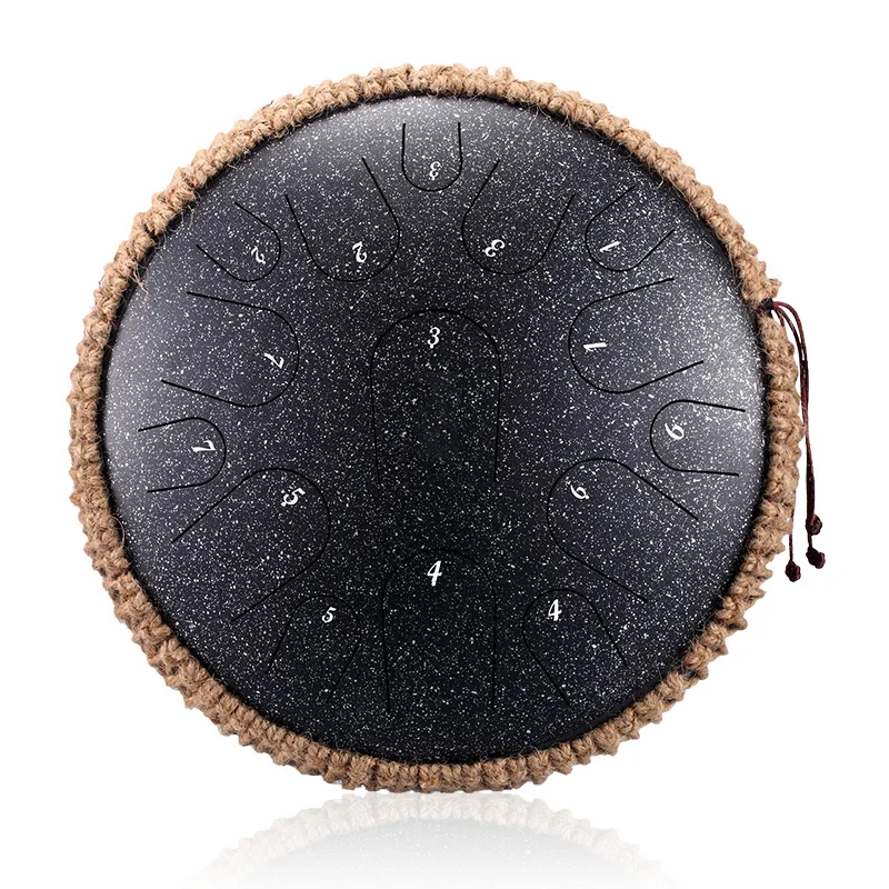 Hluru Music Drum 14 Inch 15 Notes Glucophone Steel Tongue Drum 14 Inch 11 Notes Ethereal Drum Percussion Instrument