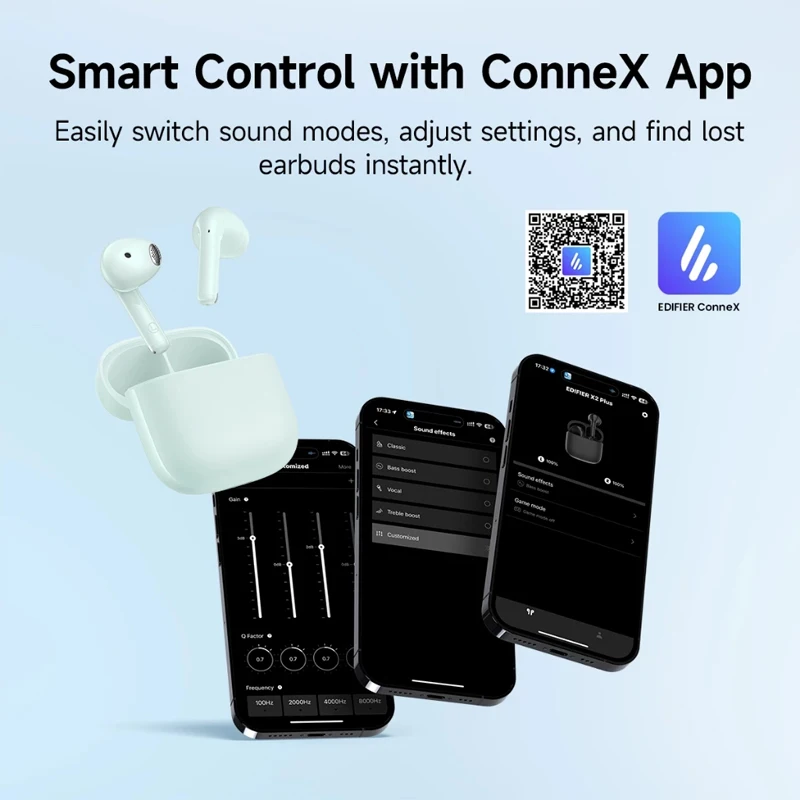 سماعات أذن Edifier X2 Plus True اللاسلكية TWS بلوتوث 70 مللي ثانية الكمون المنخفض بلوتوث V6.0 IP54 مقاومة للماء وقت تشغيل 35 ساعة #6