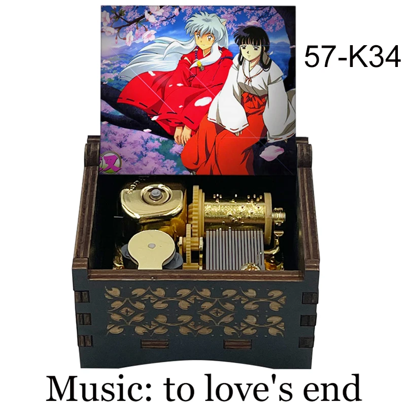 color print to love's end Affections Touching Across Time InuYasha Music Box Wind Up husband wife girlfriend birthday love Gift