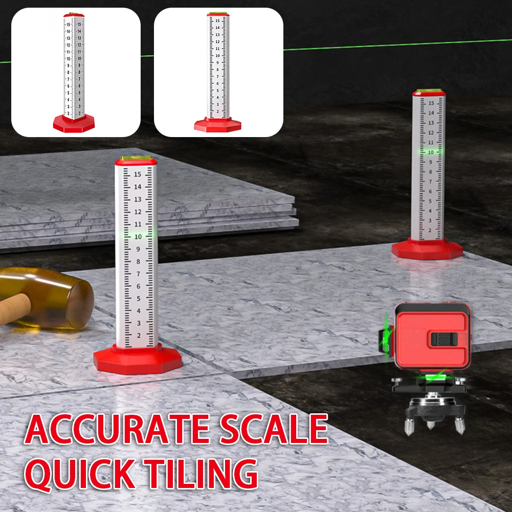 

Линейка высоты напольной плитки Линейка для выравнивания потолка Специальный инструмент для укладки напольной плитки Сплав Двусторонняя горизонтальная линейка для высоты