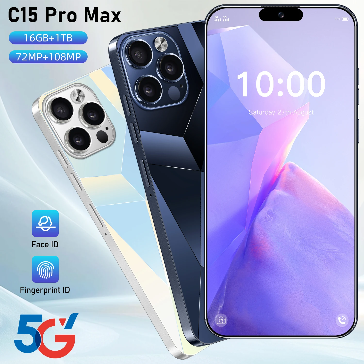 نموذج جديد C15 Pro Max 2025 بطاقة مزدوجة أصلية ذكية 5G وضع الاستعداد المزدوج نظام أندرويد 14 الإصدار العالمي بطارية 6800 مللي أمبير في الساعة