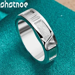 SHSTONE 925 Sterling Silver Ring Classics Roman Numeral Rings For Women Men Party Dinner Wedding High Quality Fashion Jewelry