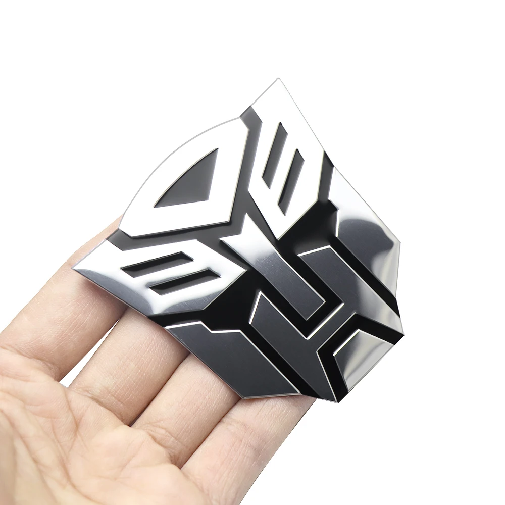 Pegatinas de aluminio 3D para coche, Logo de Autobots, insignia de transformadores, emblema trasero para teléfono móvil, portátil, decoración de moda