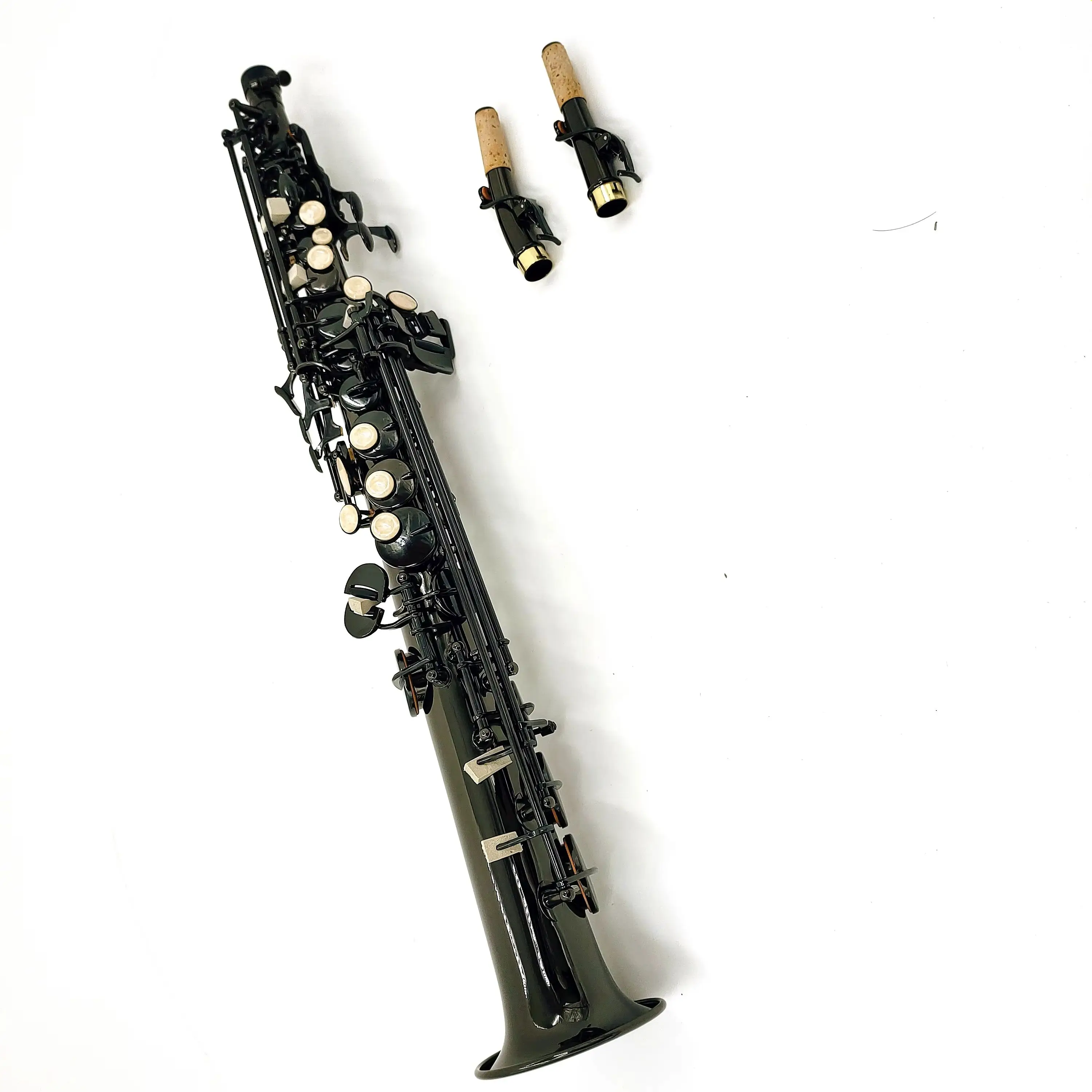 Real Pictures MARGEWATE Soprano Saxophone B Flat Black Nickel-Plated Professional Musical Instrument Sax With Case Accessories