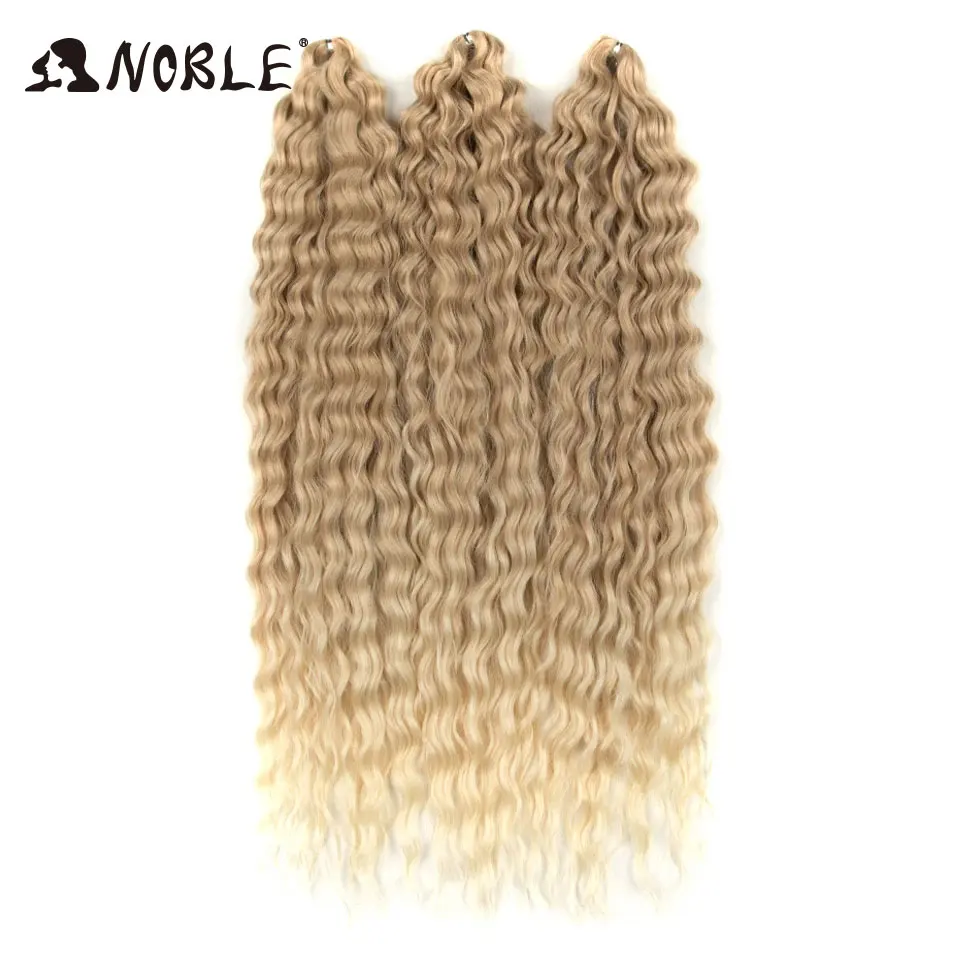 Edles Lockenhaar, Wasserwellen-Twist-Haare, Ombre-Blond, 25 Zoll, synthetisches Flechthaar, tiefe Wellen, Haarverlängerung zum Flechten – Detail 30