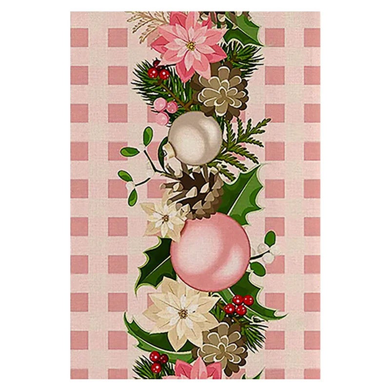 AFOURT-8PCS أشجار عيد الميلاد سنو الوردي عيد الميلاد المفارش الشتاء الجدول الحصير للمطبخ الطعام الديكور J